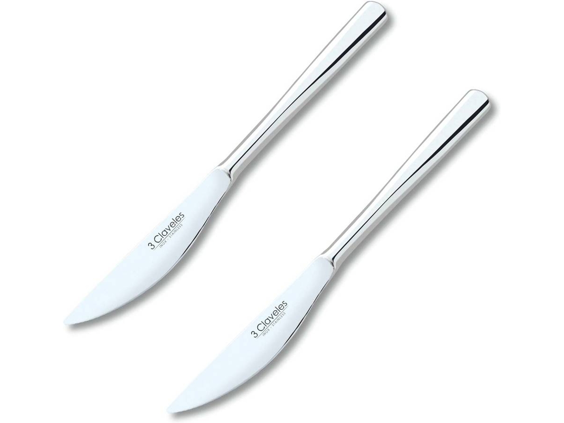 Talheres 3 CLAVELES (Prateado - Aço Inox - 23.5 cm)