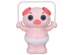 Walshlxq brinquedo Elétrico de Animal para Crianças com Luz, Música, Dança, Pulo e Controle de Voz Porquinho Bonito