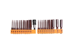 Kit De Ferramentas 23pcs Bits De Parafusadeira Hex 60mm S2 Alta Precisão Com 2 Cabecotes