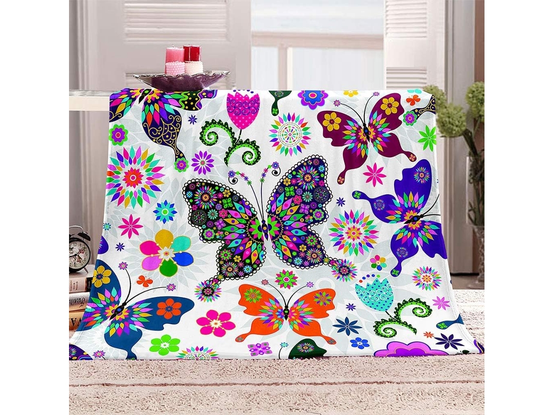 Manta de Microfibra Fansu Flanela Macia e Fofa 3d para Cama Sofá Ou Se Manter Aquecido no Inverno 150x130cm, M