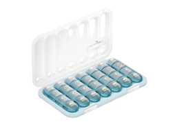 Organizador Semanal De Comprimidos Eifson 28 Células 4 Vezes Ao Dia Sem Bpa (azul Transparente)