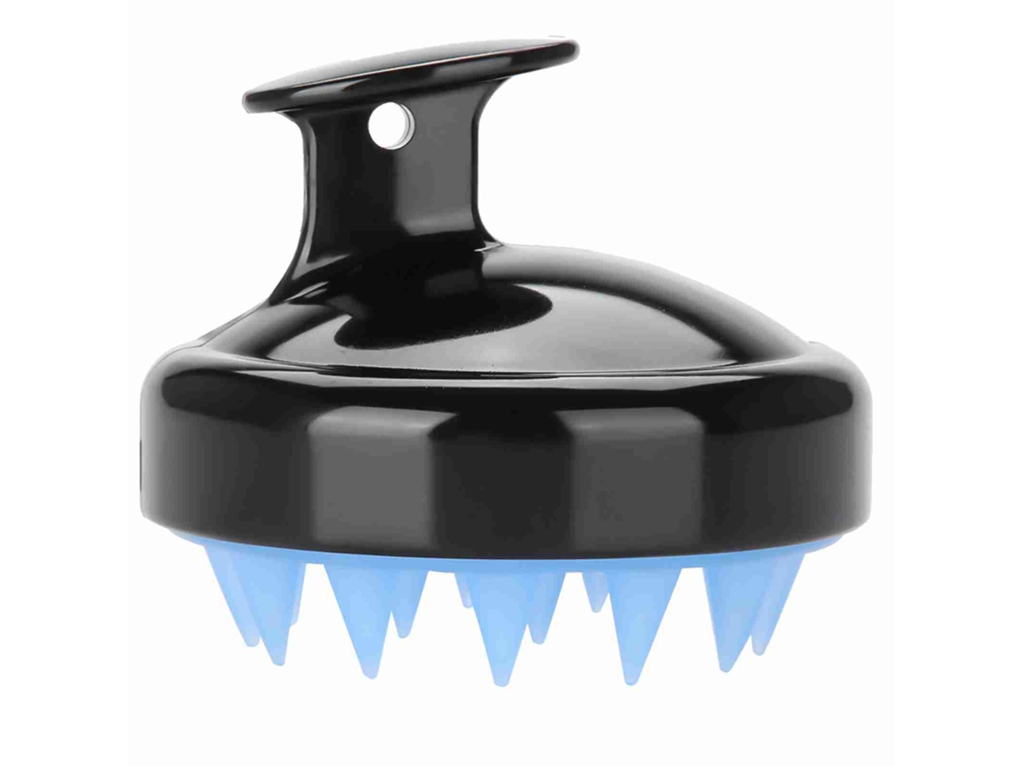 Escova de massagem de silicone 2026 para cabelo, banho e shampoo preto