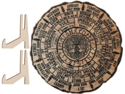 Calendário Anual Decorativo Em Madeira Natural, Ornamento Artesanal Para Escritório E Casa Gokoco