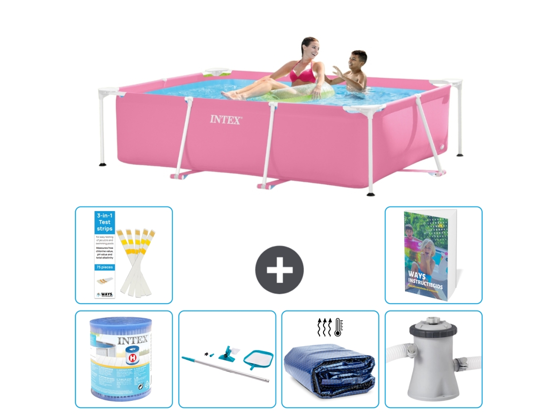 Piscina com Estrutura Retangular 220x150x60 Cm 5 peças S20 INTEX