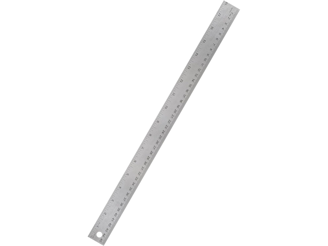 Lurelia Régua Metálica 45cm Com Base De Cortiça E Flexível Para Arquitetura