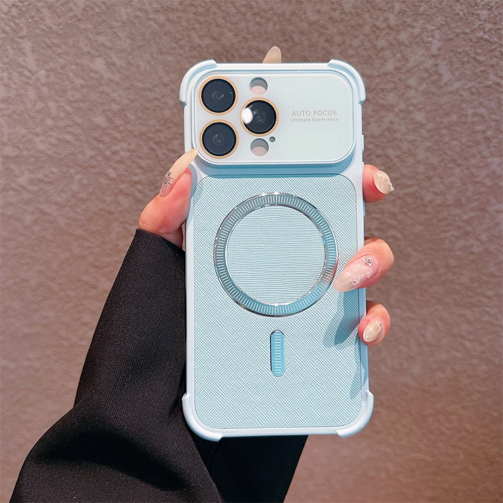 Capa Magnética Para Celular (iphone 13 Azul), Protege A Lente Da Câmera E É Resistente A Impactos.