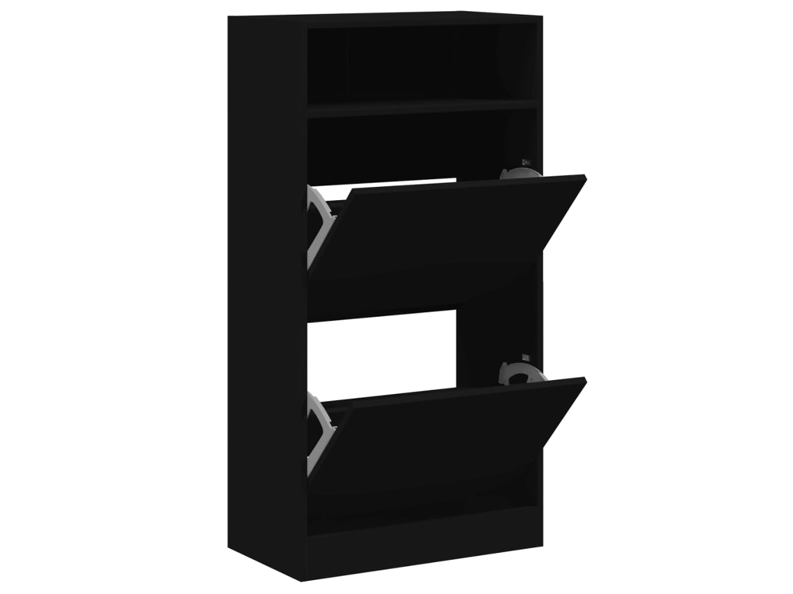 Sapateira 60x34x116 Cm Derivados da Madeira Preto MAISON EXCLUSIVE