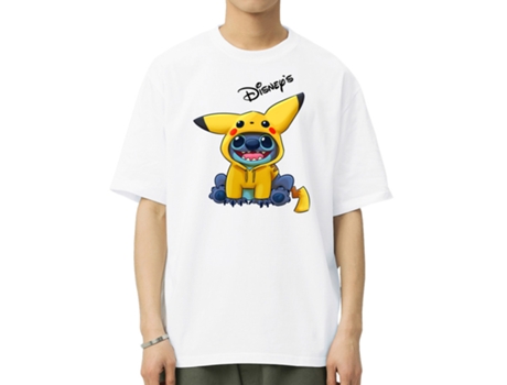 T-Shirt de Homem VREEL Puntada Disney Algodão Branco (L)