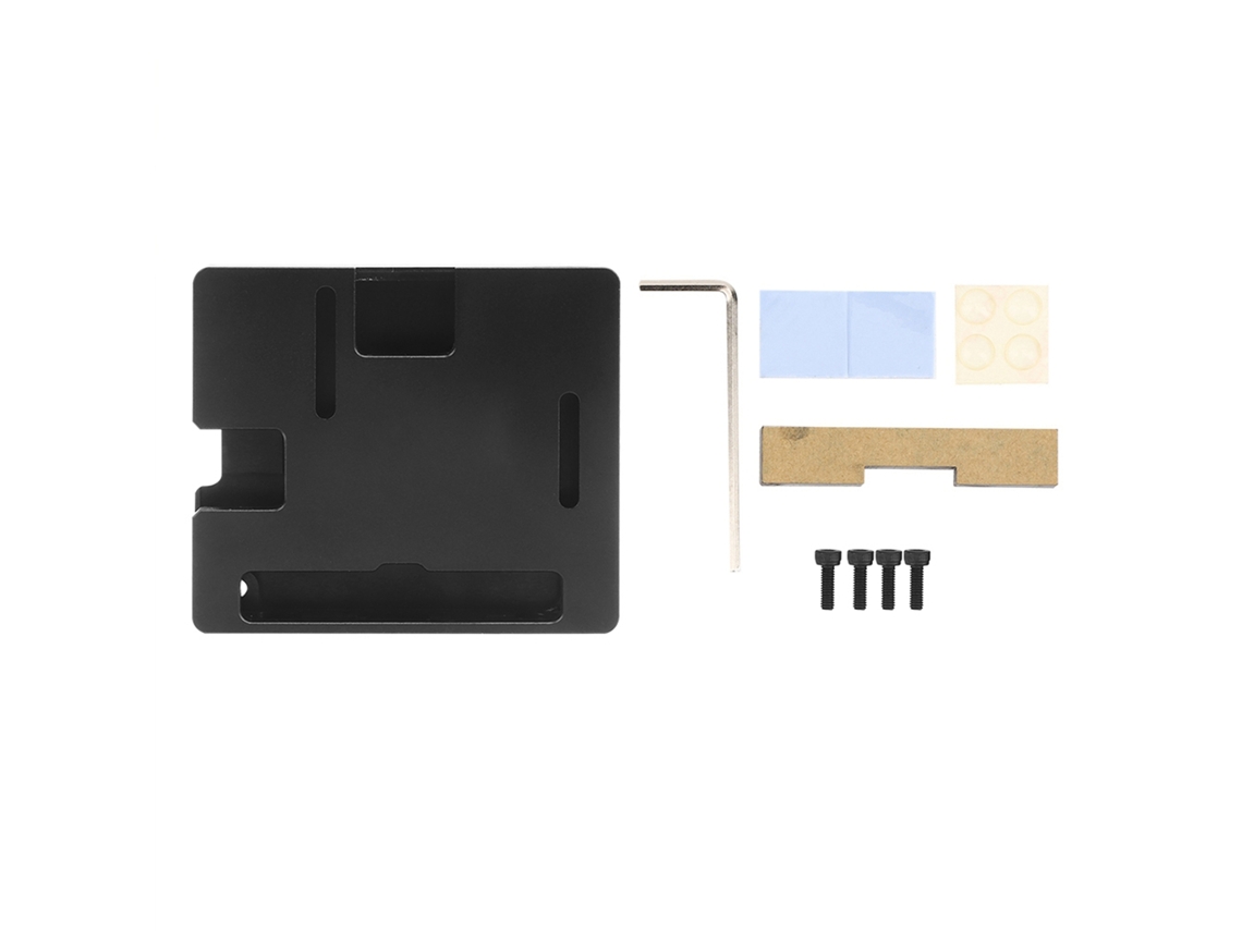 Veloriskku-disipador De Calor Ultrafino De Metal Cnc De 14 Mm Para Carcasa Preta Do Raspberry Pi 3 Model A+