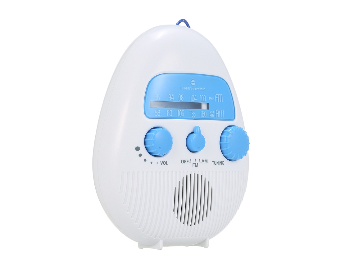 Rádio Chuveiro Primerox Mini Bateria Impermeável FM/AM