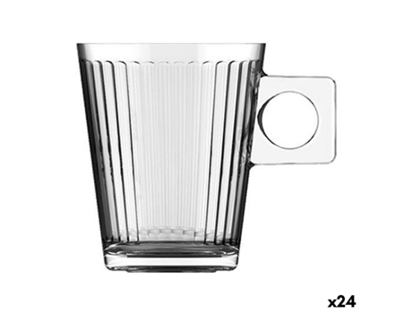 Conjunto de Chávenas de Café INDE Lima Lineal Cristal 80 Ml 24 Unidades