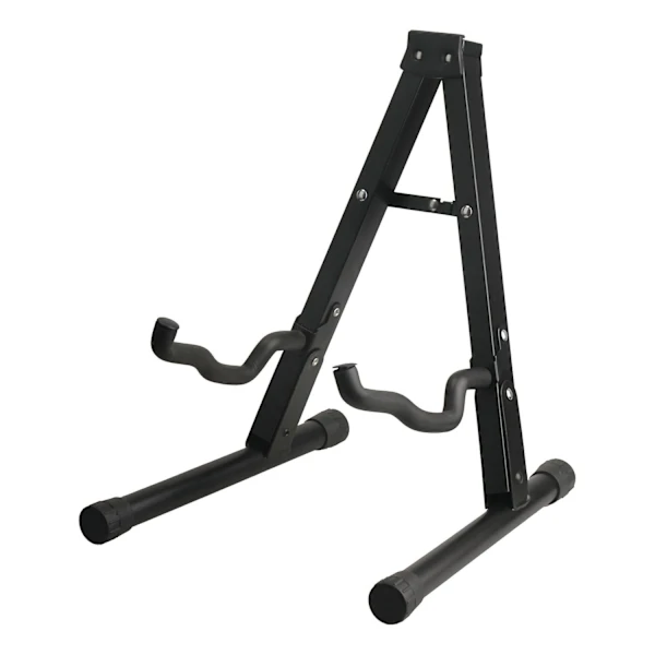 Suporte de Guitarra em Ferro Preto, Design Dobrável, Suporte Estável em Forma de a para Exibição de Baixo AQUAFORGE