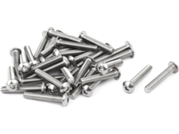 Parafusos de Cabeça Sextavada com Encaixe para Botão M5x30mm em Aço Inoxidável 304, 35 Peças CHABERLU