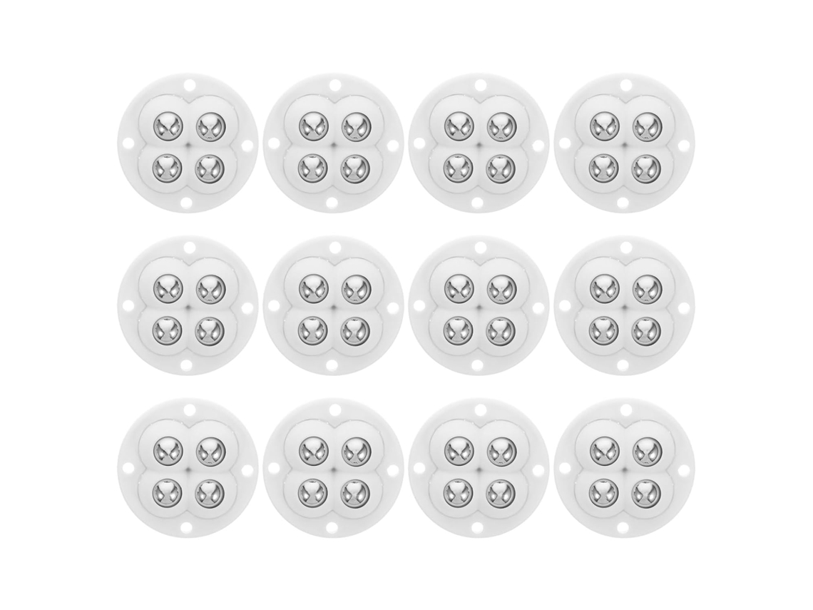 Conjunto De 12 Rodízios Adesivos Brancos De 360° Para Móveis, Mini Rodas