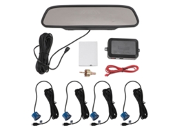 Sistema de Radar de Ré com 4 Sensores Alerta Sonoro/visual Display LED para Carro SUV Caminhão Azul | S/MARCA