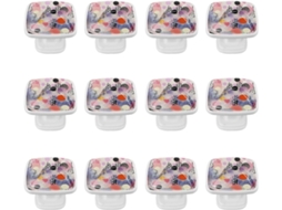 Puxadores E Maçanetas Quadradas Para Armários De Cozinha, Conjunto De 12 Peças, Estampa Abstrata De Bolinhas Coloridas