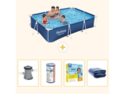 Bestway Piscina Bestway Steel Pro Retangular - 300x201x66 Cm - 5-peças S224
