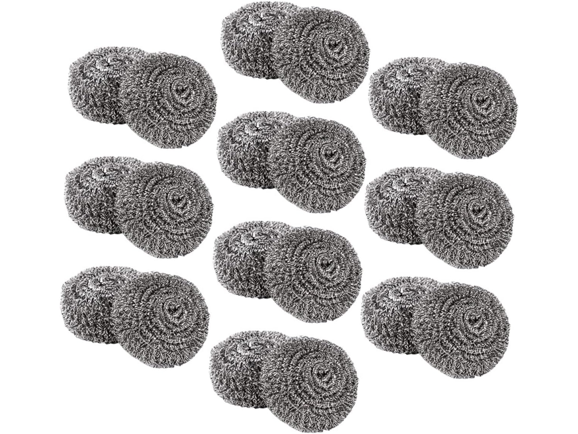 Conjunto De 20 Esponjas De Aço Para Cozinha, Para Panelas, Aço