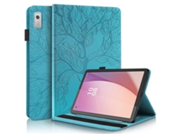 Capa de couro flip com relevo Webake para Lenovo Tab M9
