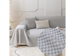 Protetor de Almofada de Sofá com Capa de Assento Antiderrapante Cinza-210X400Cm LUUCOZK