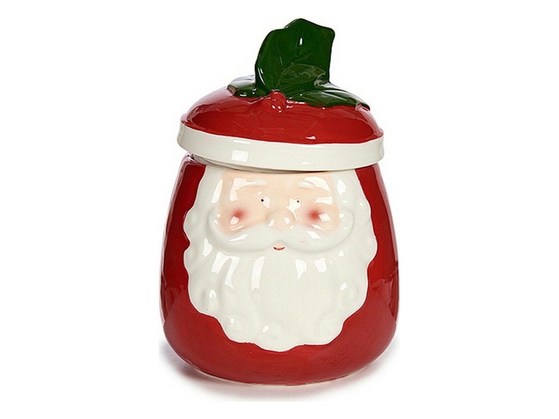 Figura Decorativa Pai Natal Cerâmica (14 x 19,5 x 14 cm)