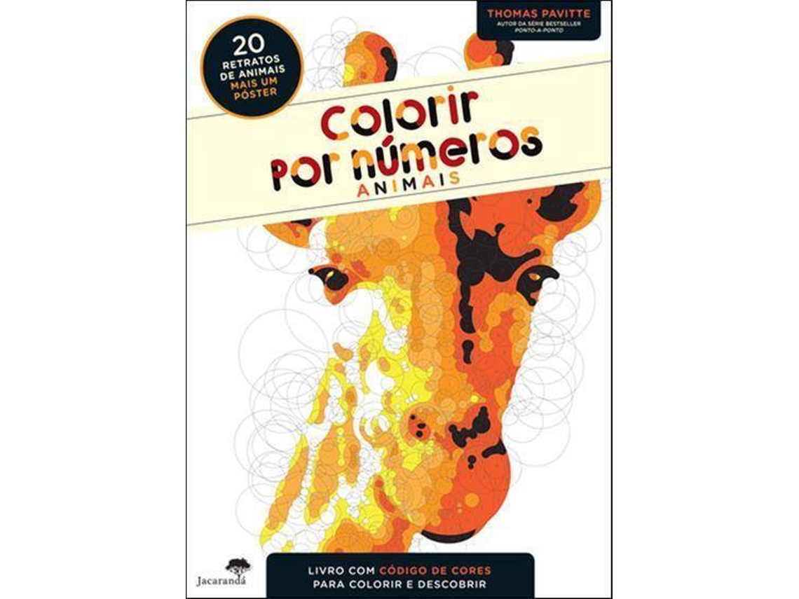 Livro Colorir por Números - Animais de Thomas Pavitte (Português)