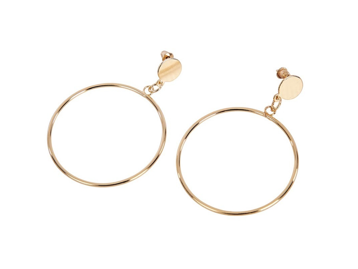 Brincos de argola adultos em ouro 5x7 cm
