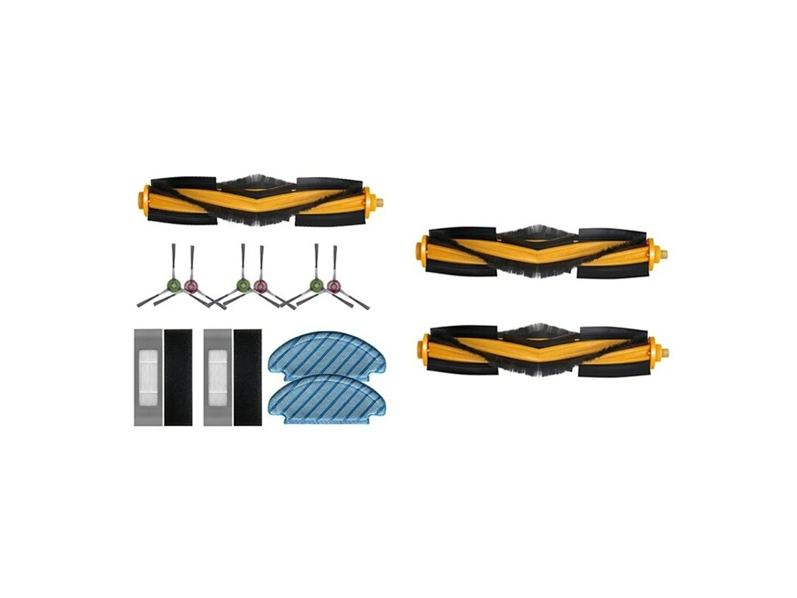 Pano de limpeza, escova lateral, filtro HEPA, escovas principais com 2 peças de escova rotativa para Ecovacs Deebot Ozmo T8 Zeuxo