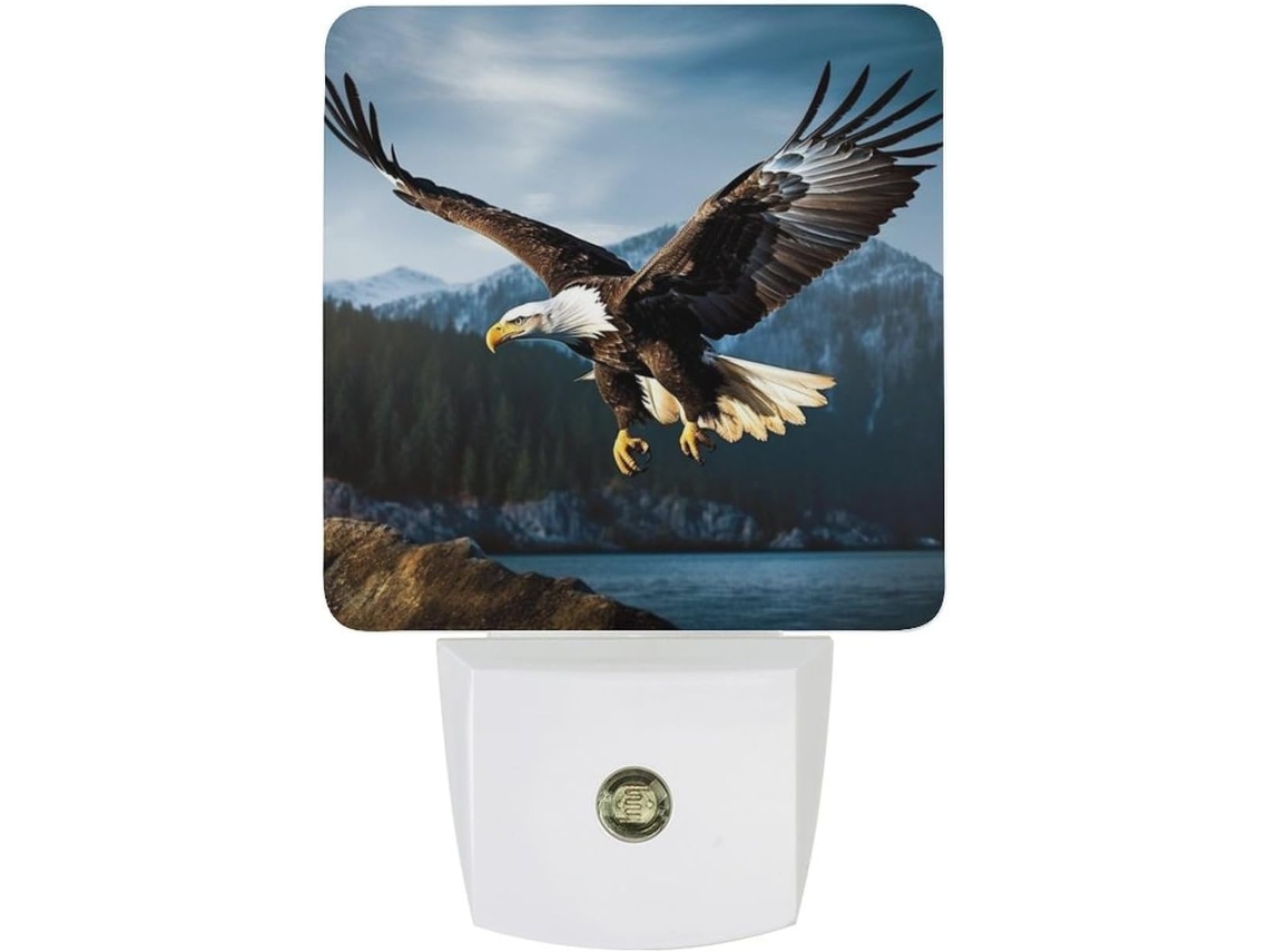 Luminária De Parede Com Plugue Caça Águias, Luz Noturna Crepuscular, Luz Led Branca, Lâmpada Econômica