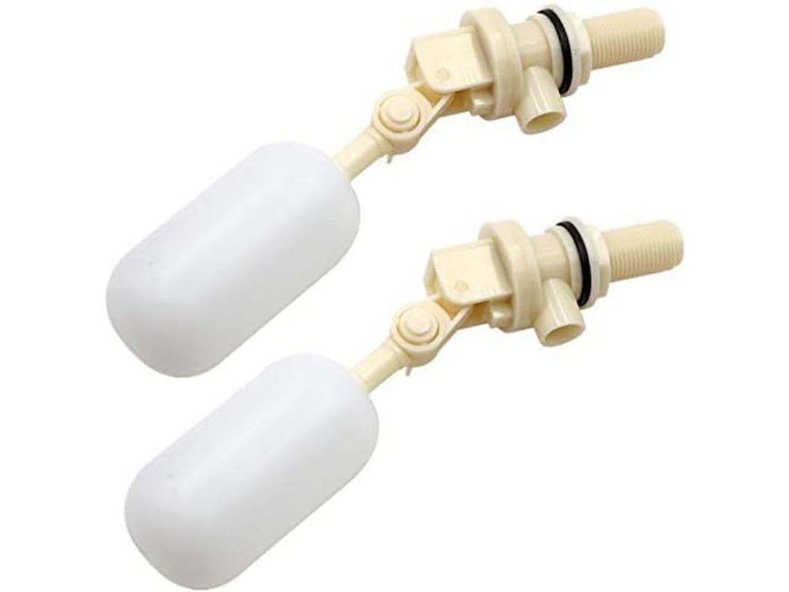 Conjunto de 2 válvulas de bóia para enchimento automático de bebedouros para cães, gado e ovelhas, rosca NPT de 1/2".
