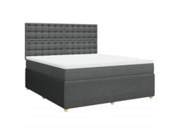 Box Spring Bed, Box Spring Beds Vidaxl Cinzeto Tecido (180 X 200 Cm)