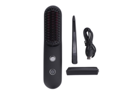Pente De Alisamento De Cabelo Sem Fio Com Íons Negativos Rechargeável Portátil Para Alisar E Cachos Para Mulheres