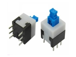 Conjunto De 30 Peças Interruptores Botão Pressão Dpdt Quadrados 8x8x13mm Com 6 Pinos E Travamento Automático Para