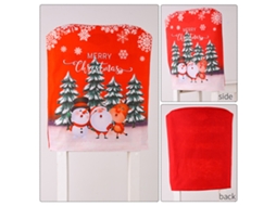 Cadeira Vermelho Natal Com Estampa Floco Neve E 4 Decorações Boneca