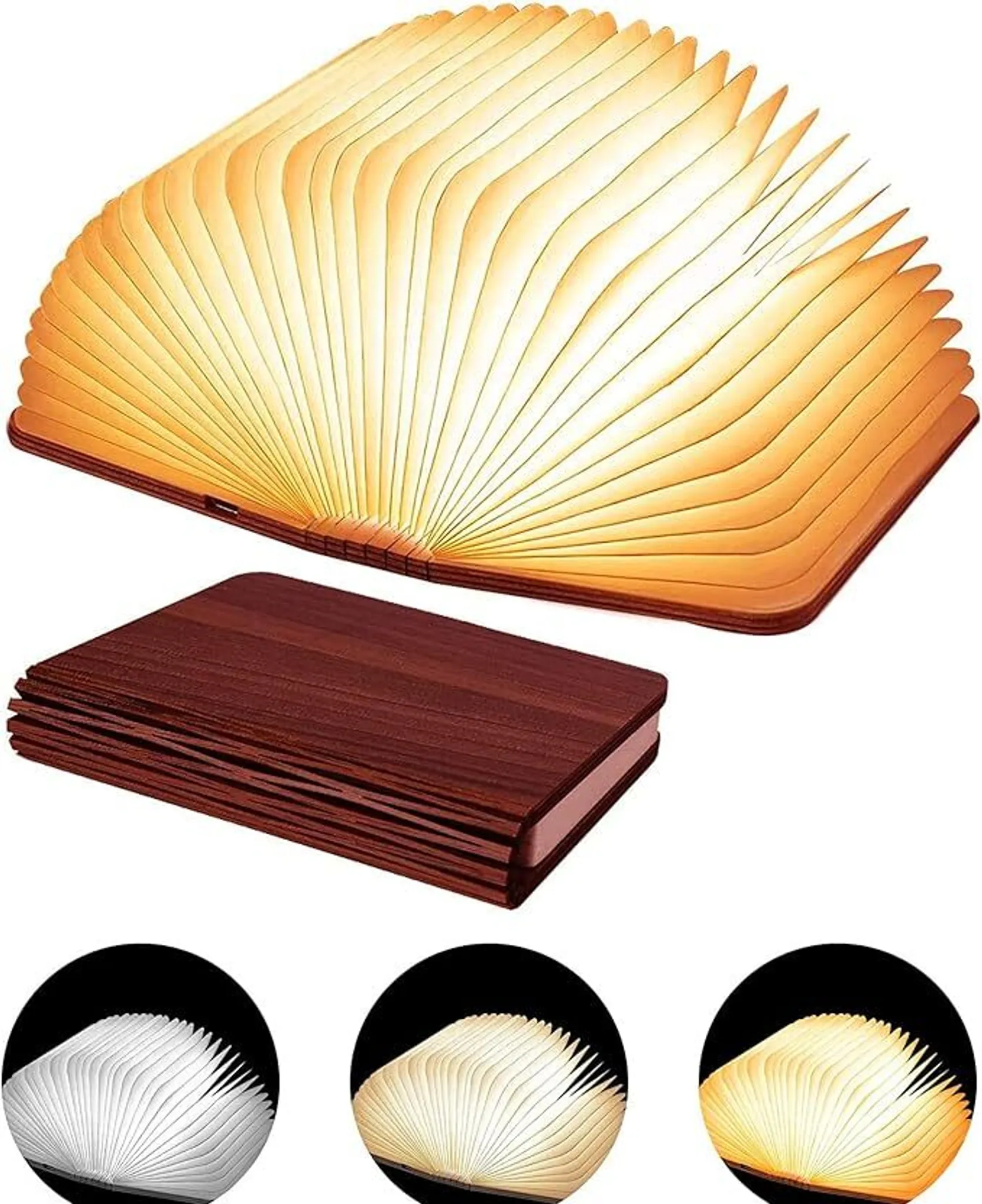 Dobrável Lanterna de Livros de Madeira Led STELASPLEN