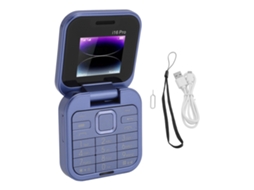 Mali telefone Flip 2g de 1.77 Polegadas com Dual Sim, Botoes Grandes, 1000mah e Slot para Cartao, Portatil para Idosos Roxo