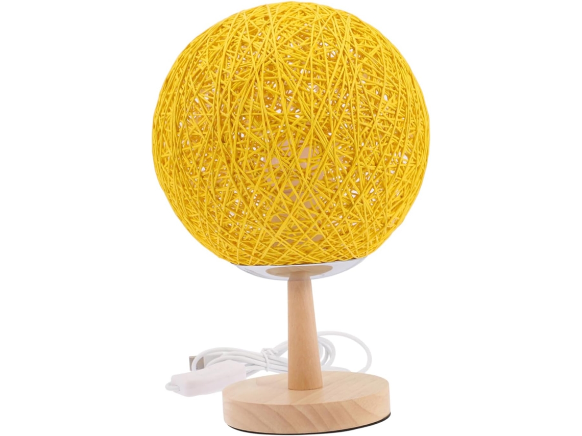 Abajur de Mesa Led com Design Inspirado em Vime, Ideal para Quartos de Meninos e Meninas, Estilo Nórdico. SFUSHOS