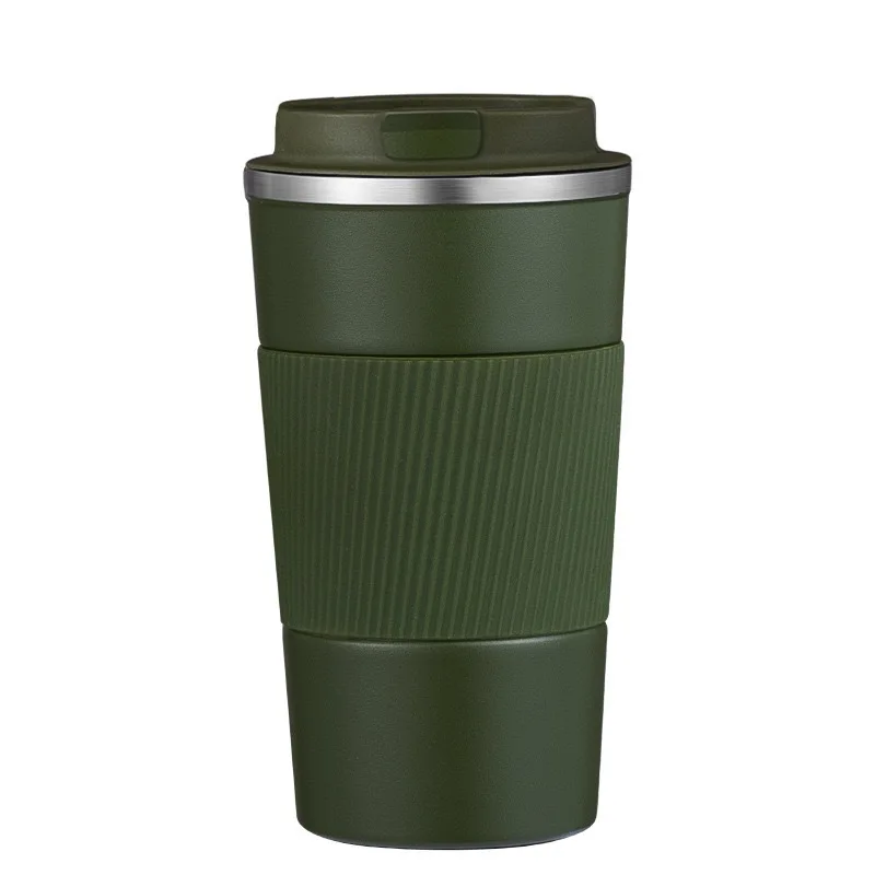 (verde 510ml) Lata térmica de aço inoxidável de 510ml para café e viagens.