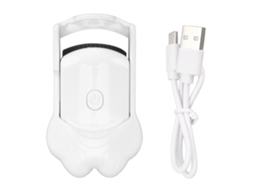 Curlador De Pestanas Elétrico Aquecido Recarregável Usb 2 Modos De Temperatura De Mão Branco