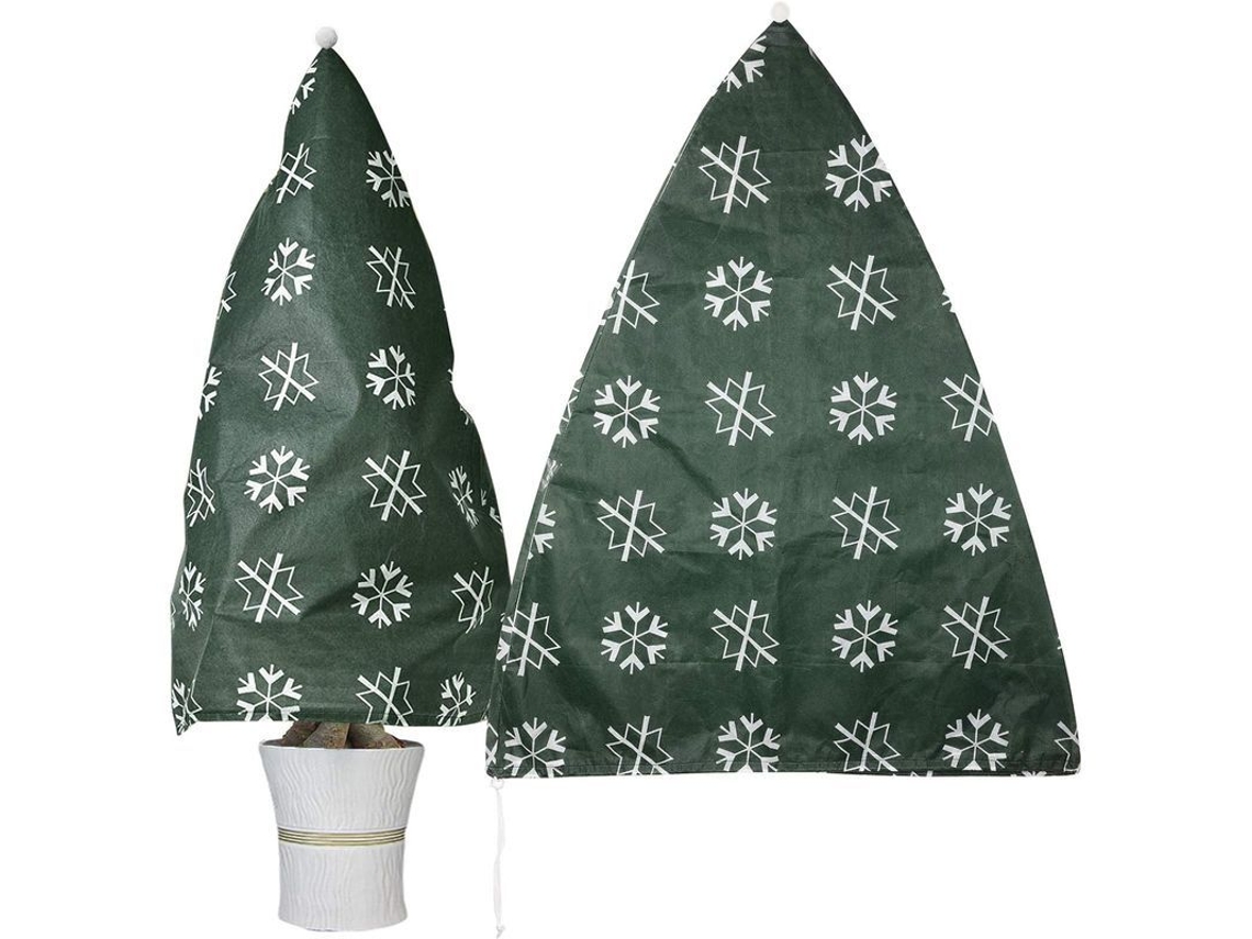 Capa de proteção hivernal para plantas em vasos bege 110x80 cm 2 peças anti geada e vento S/MARCA