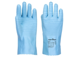 Luva De Látex Fd Chemical B Para A Indústria Alimentícia / Azul / L Portwest