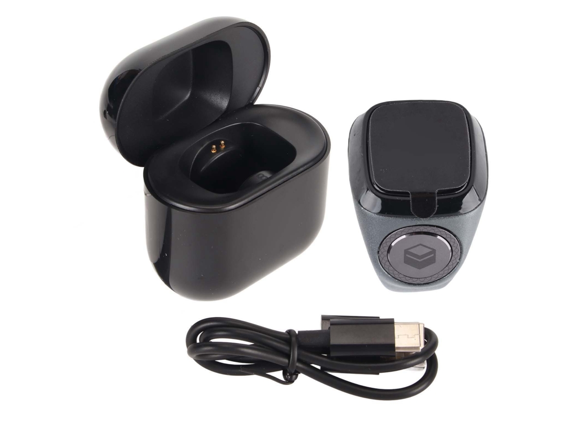 Anillo Bluetooth Recargable, Contador de Pasos, Pantalla 0,49 Pulgadas, Compatible con Apps, 20 mm con S/MARCA