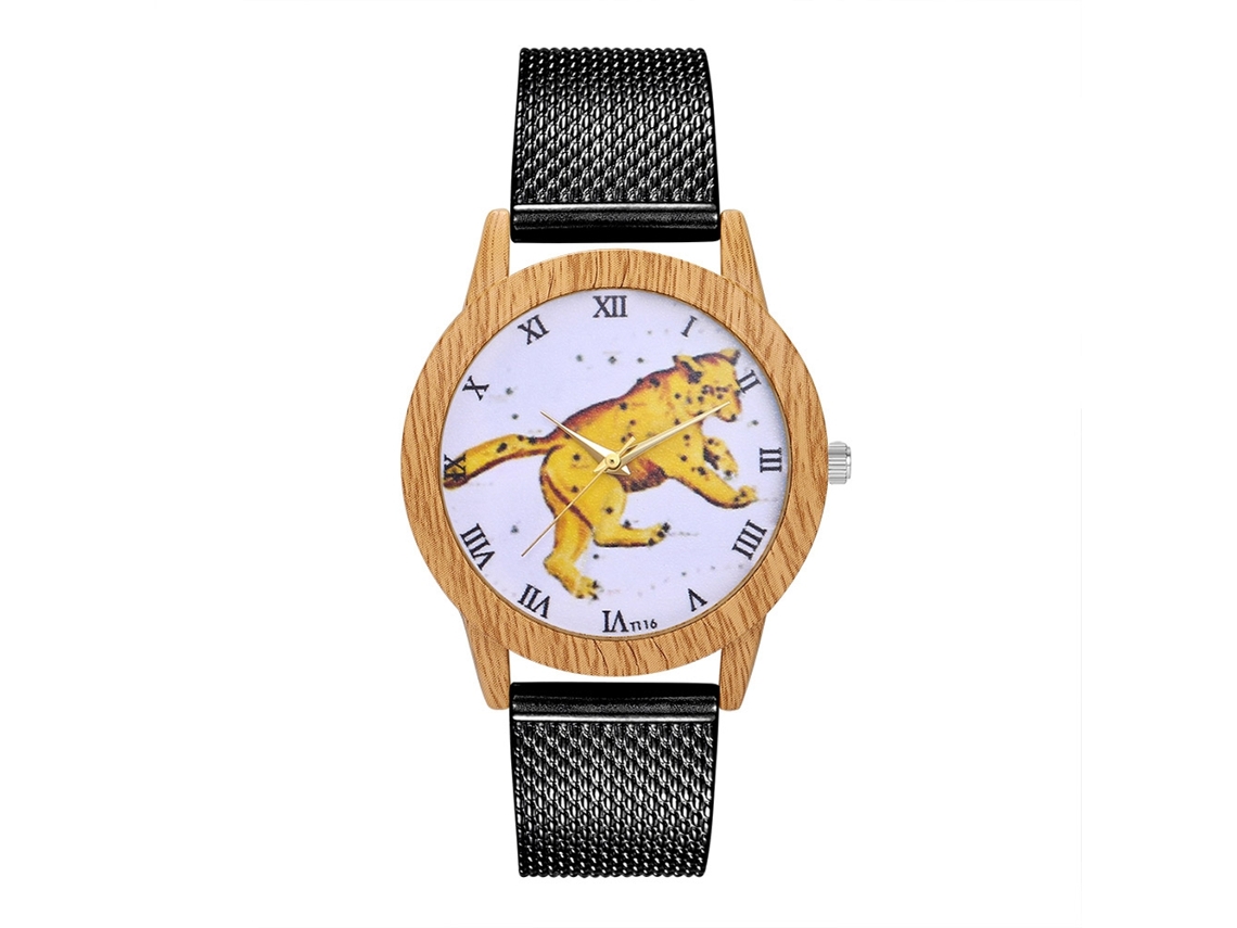 Relógio de quartzo unissex em silicone com pulseira, mostrador redondo, estilo casual e moderno (preto)