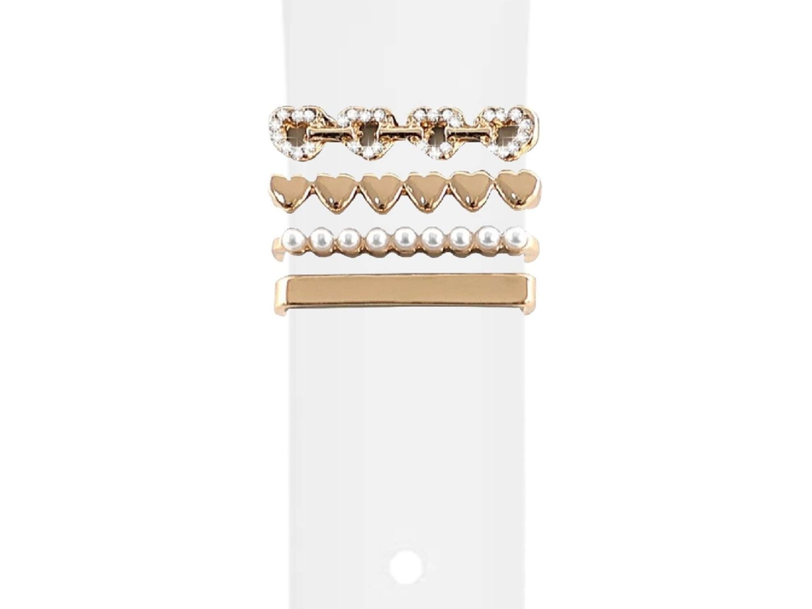 Bracelete Xiaomi Mibro C2 Pulseira com Adorno Corações Branco
