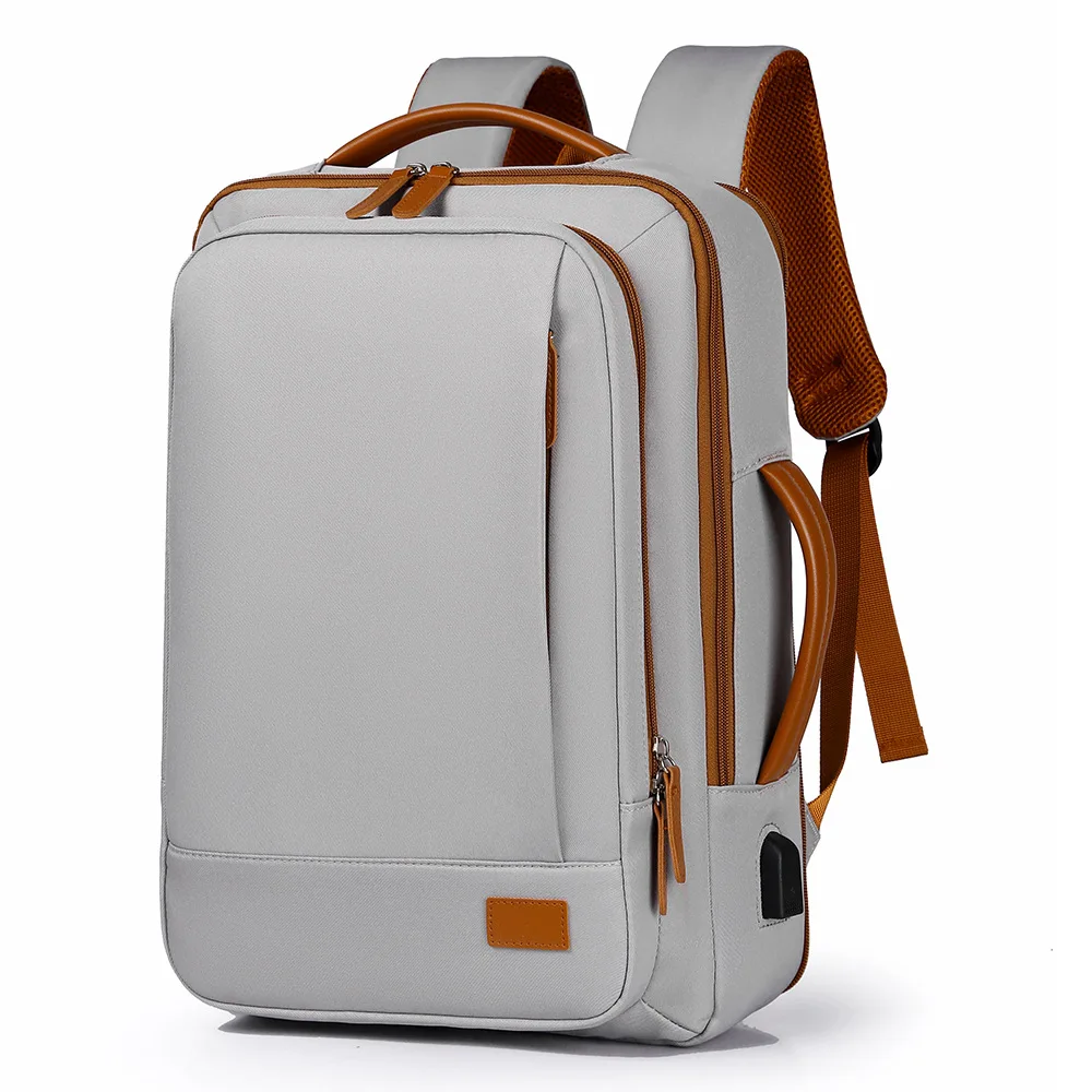 (8103-cinza) Mochila Para Viagens Executivas, Unissex, Para Laptop De 15,6 Polegadas Com Porta Usb