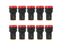 10pcs Luz Indicadora De Potência Led Ad16-22d/s Berm 22mm Shell Retardante À Chama Pc