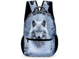 Mochila Lobo Para Meninas Meninos, Partir De 10 Anos, Escolar Com Estampa Lobo, Cm2/adolescente, Leve,