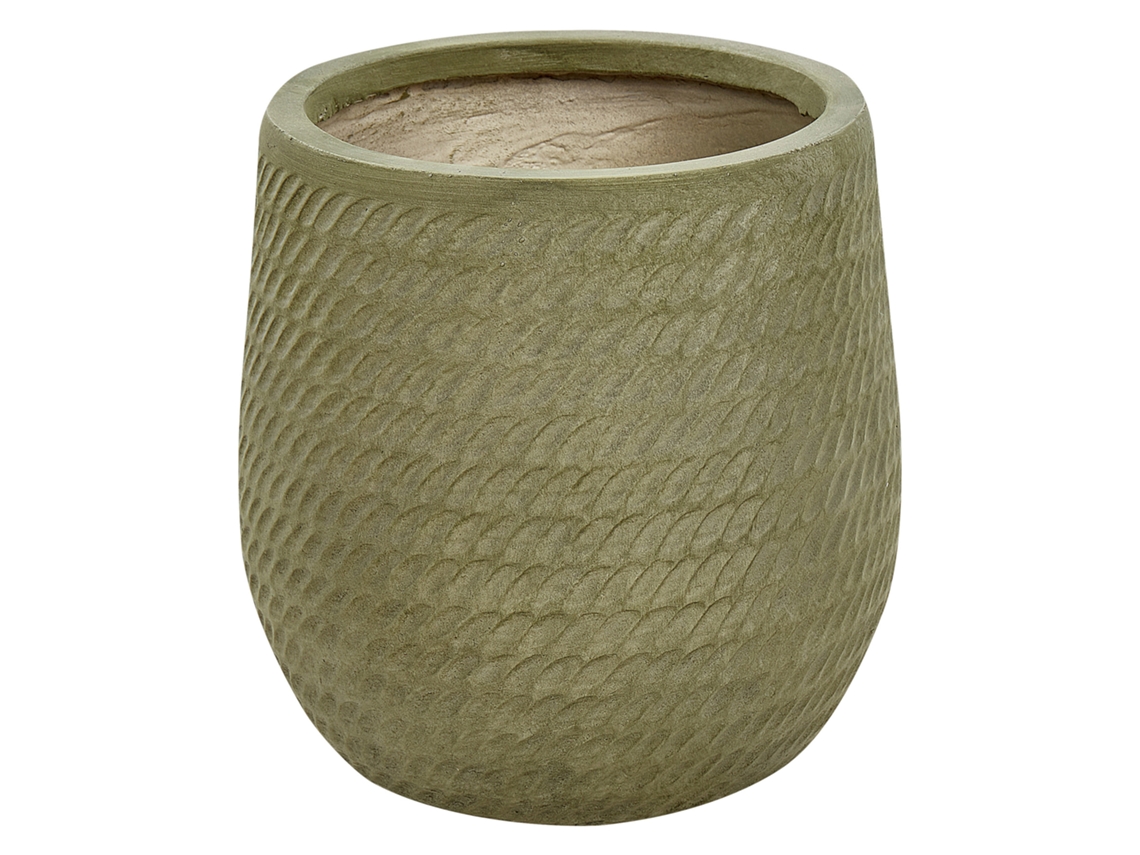 Vaso Beliani Livadia De Fibra De Argila Verde-oliva 27x27x32