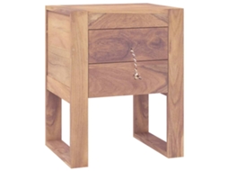 Conjunto 1 Mesa De Cabeceira Vidaxl Marrom Madeira (40 X 30 X 50 Cm)