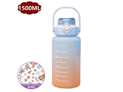 Garrafa Desportiva Motivacional Com autocolantes (1500 ml)